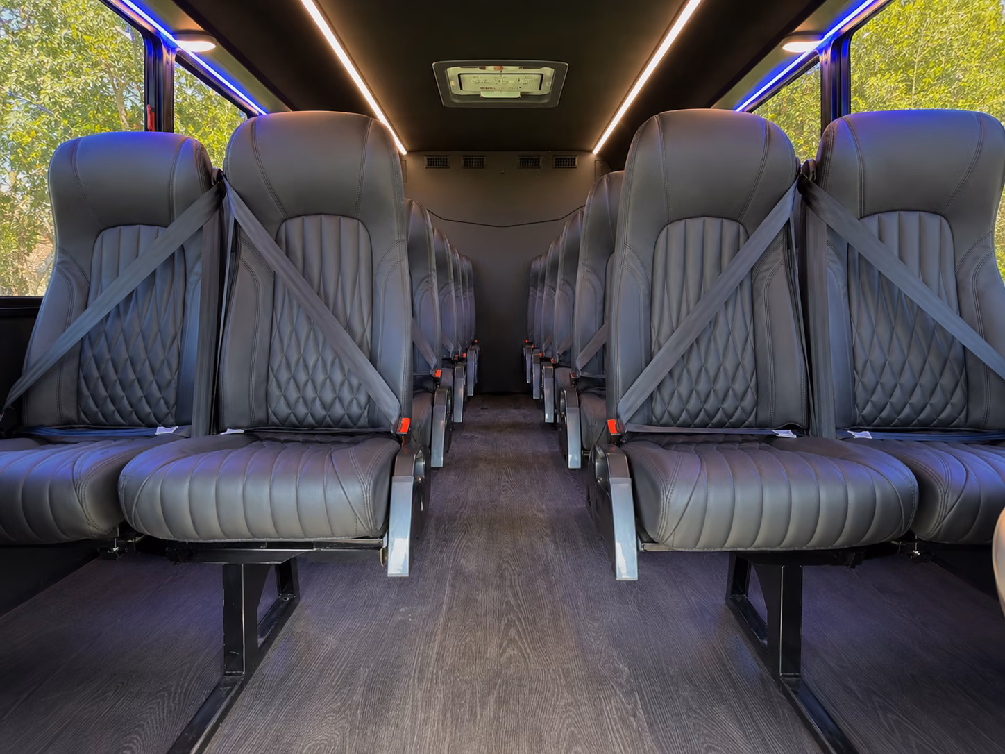 woodbury 18 passenger minibus interior