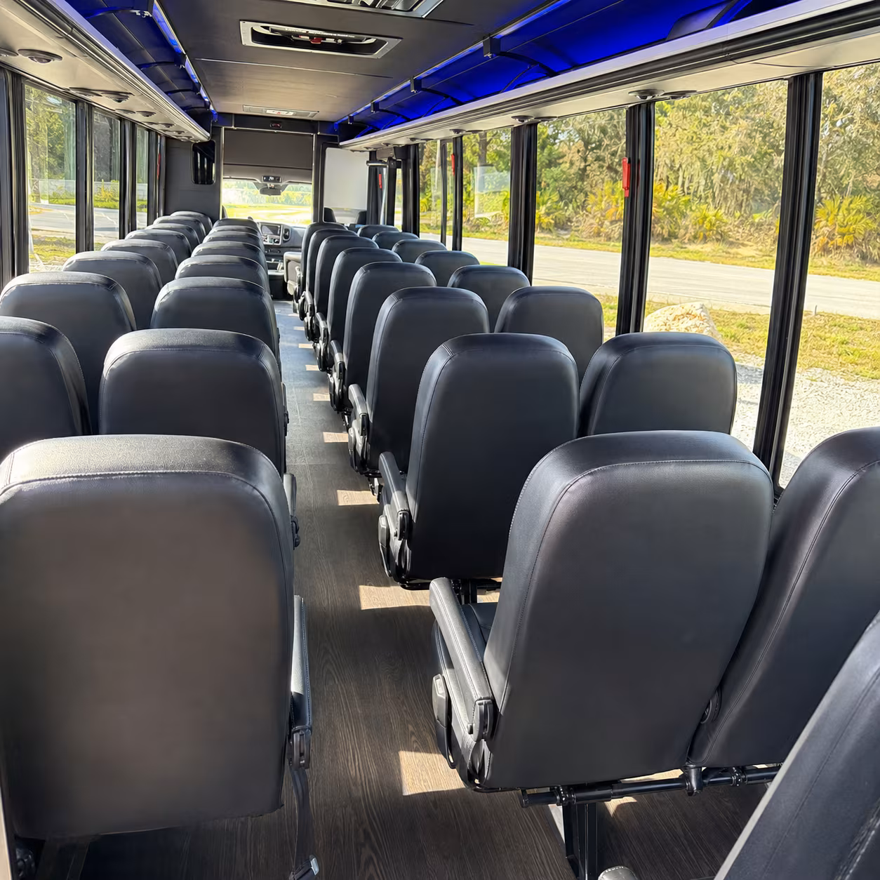 woodbury 25 passenger minibus interior