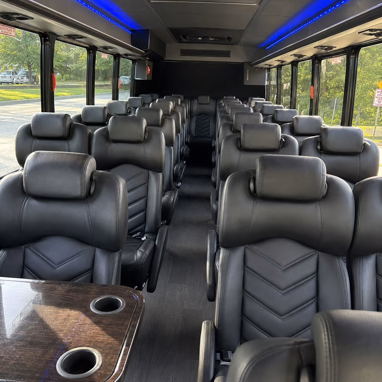 woodbury 28 passenger minibus interior