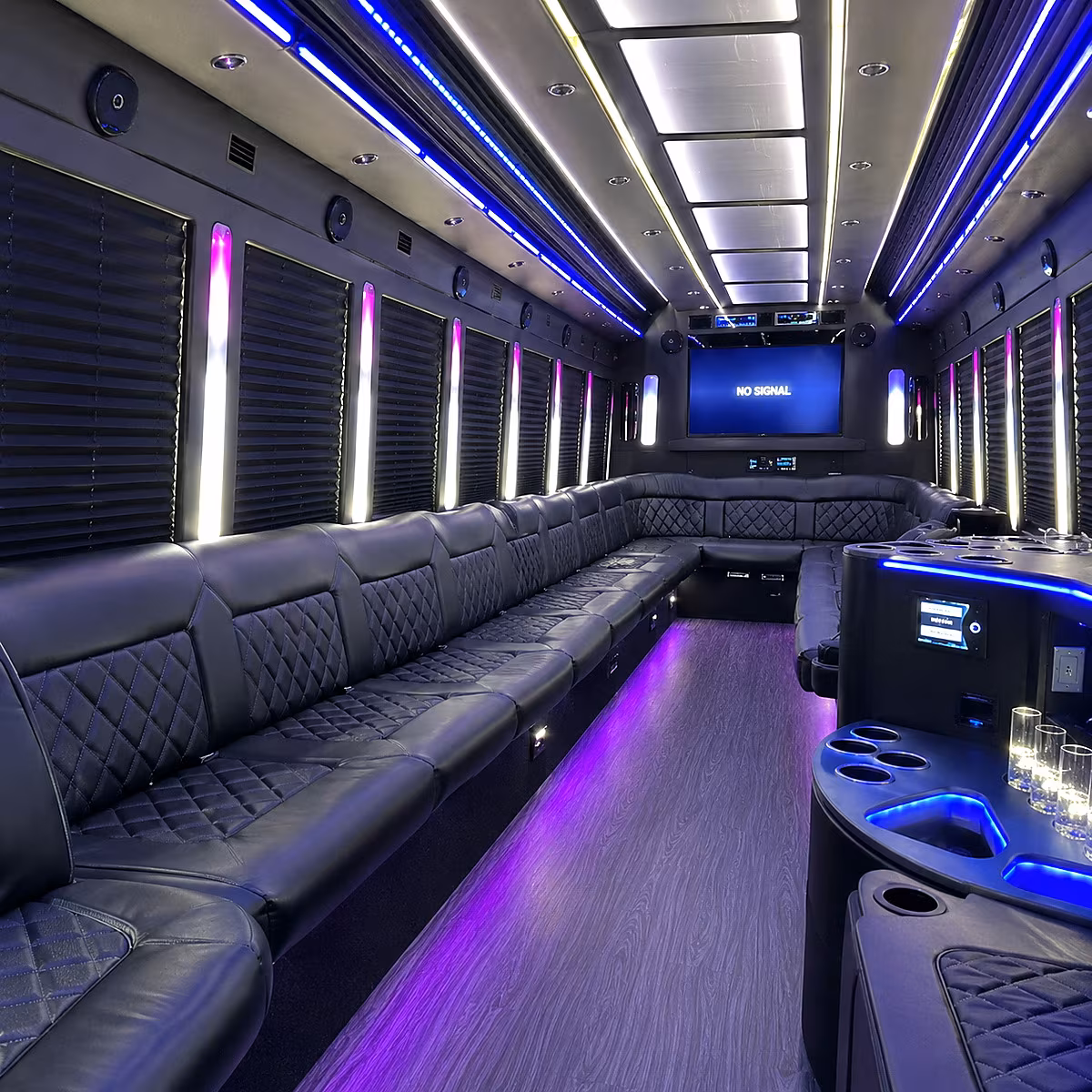 woodbury party bus interior