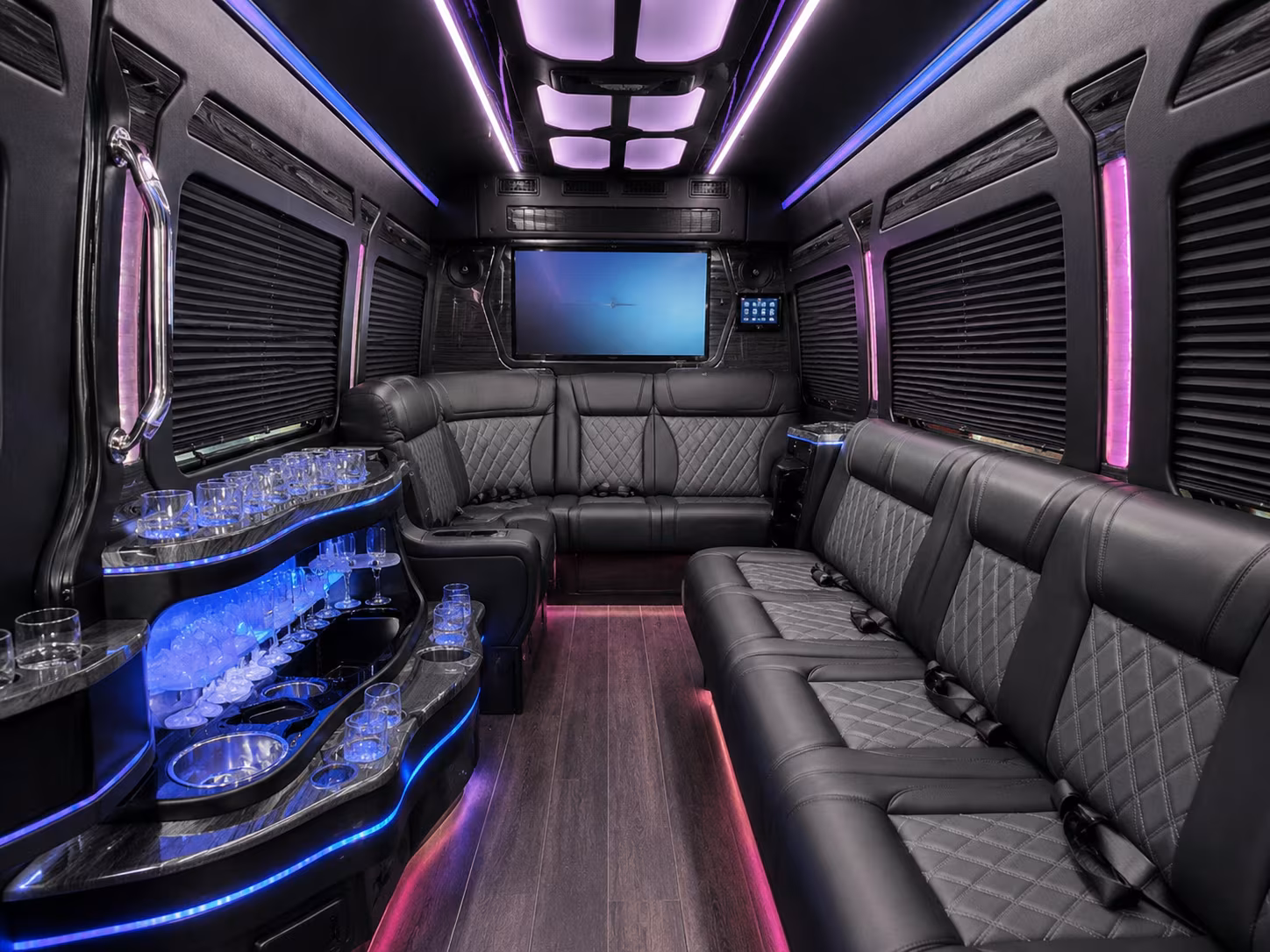 woodbury sprinter limousine inside
